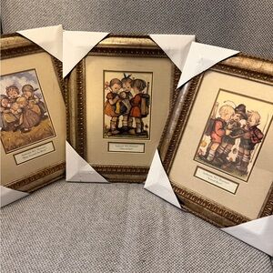 vintage framed prints featuring classic artwork based on the Hummel designs